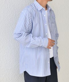 SHIPS / シップス シャツ・ブラウス | SHIPS any: ストライプ / ソリッド リラックス レギュラーカラー シャツ 25AW◆