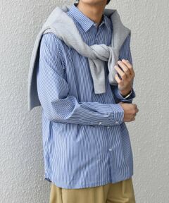 SHIPS / シップス シャツ・ブラウス | SHIPS any: ストライプ / ソリッド リラックス レギュラーカラー シャツ 25AW◆