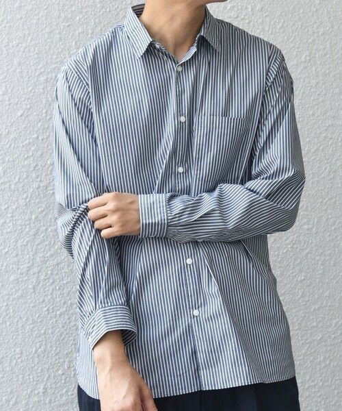 SHIPS / シップス シャツ・ブラウス | SHIPS any: ストライプ / ソリッド リラックス レギュラーカラー シャツ 25AW◆ | 詳細17