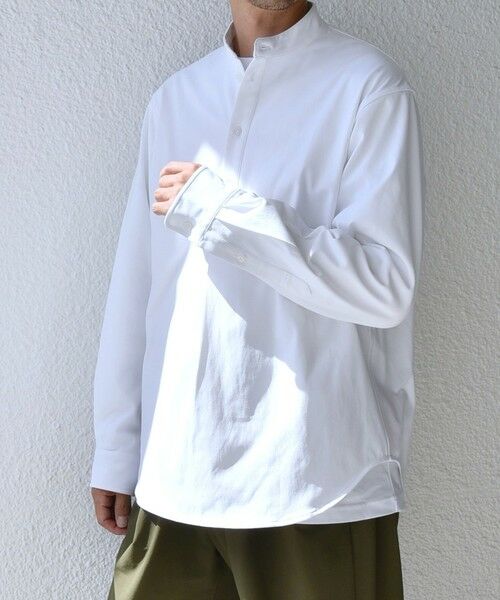 SHIPS / シップス シャツ・ブラウス | SHIPS any: SORONA(R) ストレッチ ジャージー バンドスキッパー プルオーバー シャツ◇(ホワイト)