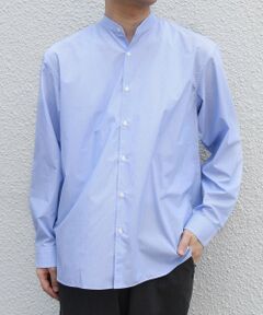 SHIPS / シップス シャツ・ブラウス | SHIPS any: LIM BLESS ソリッド / ストライプ バンドカラー シャツ 26AW◆