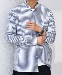 SHIPS / シップス シャツ・ブラウス | SHIPS any:〈洗濯機可能〉LIM BLESS ソリッド / ストライプ バンドカラー シャツ 25AW◇