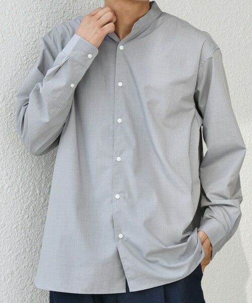 SHIPS / シップス シャツ・ブラウス | SHIPS any:〈洗濯機可能〉LIM BLESS ソリッド / ストライプ バンドカラー シャツ 25AW◇ | 詳細3