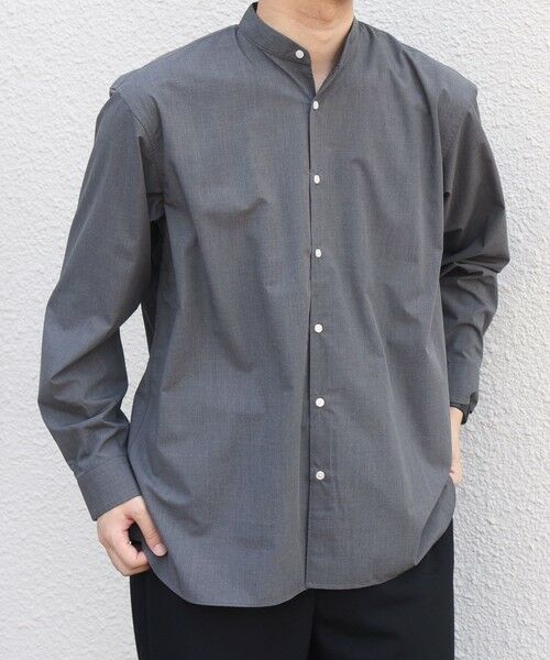SHIPS / シップス シャツ・ブラウス | SHIPS any: LIM BLESS ソリッド / ストライプ バンドカラー シャツ 26AW◆ | 詳細15