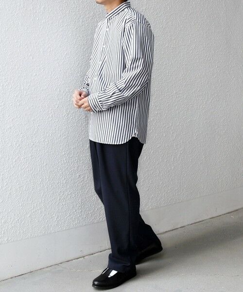 SHIPS / シップス シャツ・ブラウス | SHIPS any: LIM BLESS ソリッド / ストライプ バンドカラー シャツ 26AW◆ | 詳細20