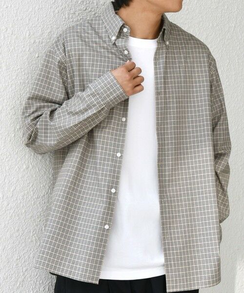 SHIPS / シップス シャツ・ブラウス | SHIPS any:〈洗濯機可能〉ブラッシュド トラッド チェック ボタンダウン シャツ◇(ベージュ)