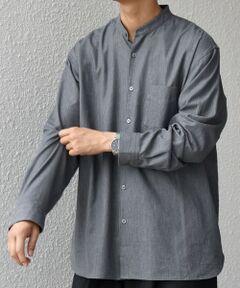 SHIPS / シップス シャツ・ブラウス | SHIPS any:〈洗濯機可能〉4.5oz ライト デニム バンドカラー シャツ◇