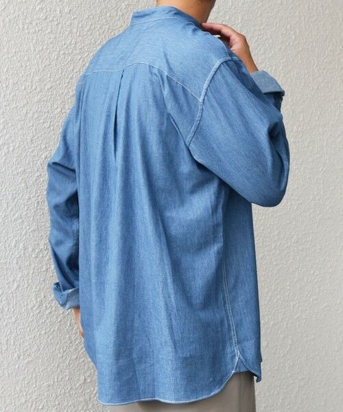 SHIPS / シップス シャツ・ブラウス | SHIPS any:〈洗濯機可能〉4.5oz ライト デニム バンドカラー シャツ◇ | 詳細12