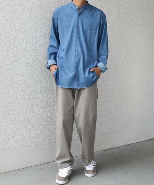 SHIPS / シップス シャツ・ブラウス | SHIPS any:〈洗濯機可能〉4.5oz ライト デニム バンドカラー シャツ◇ | 詳細8