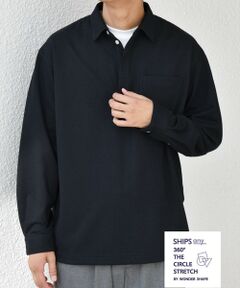 SHIPS / シップス シャツ・ブラウス | SHIPS any: 360° THE CIRCLE STRETCH ウールライク スキッパー プルオーバー シャツ(セットアップ対応)◇