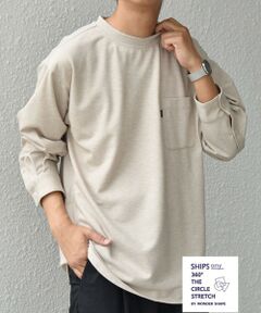SHIPS / シップス Tシャツ | SHIPS any: 360° THE CIRCLE STRETCH ジャガード ジャージー ポケット Tシャツ(ロンT/セットアップ対応)◇