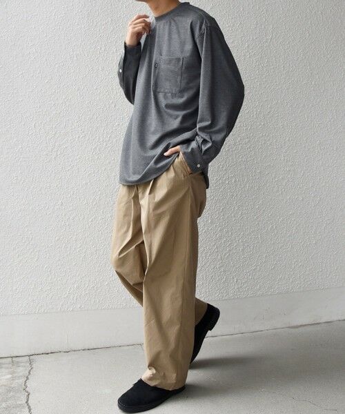 SHIPS / シップス Tシャツ | SHIPS any: 360° THE CIRCLE STRETCH ジャガード ジャージー ポケット Tシャツ(ロンT/セットアップ対応)◇ | 詳細2