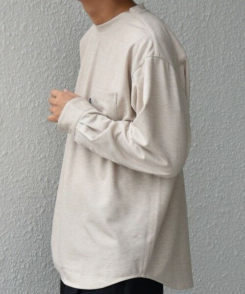 SHIPS / シップス Tシャツ | SHIPS any: 360° THE CIRCLE STRETCH ジャガード ジャージー ポケット Tシャツ(ロンT/セットアップ対応)◇ | 詳細13