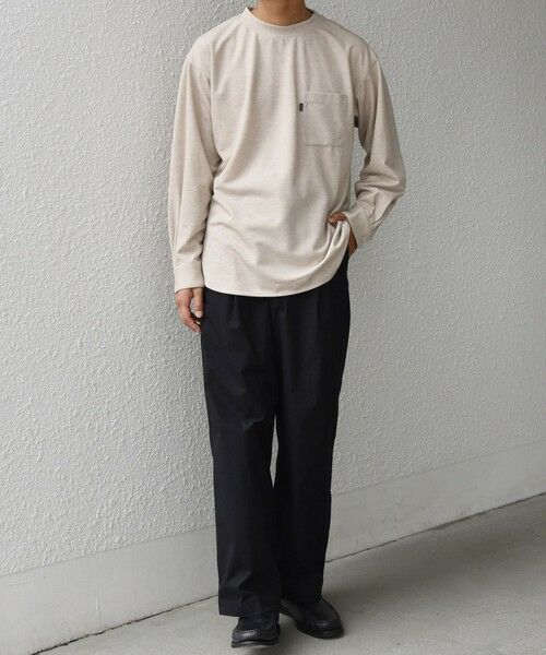 SHIPS / シップス Tシャツ | SHIPS any: 360° THE CIRCLE STRETCH ジャガード ジャージー ポケット Tシャツ(ロンT/セットアップ対応)◇ | 詳細9