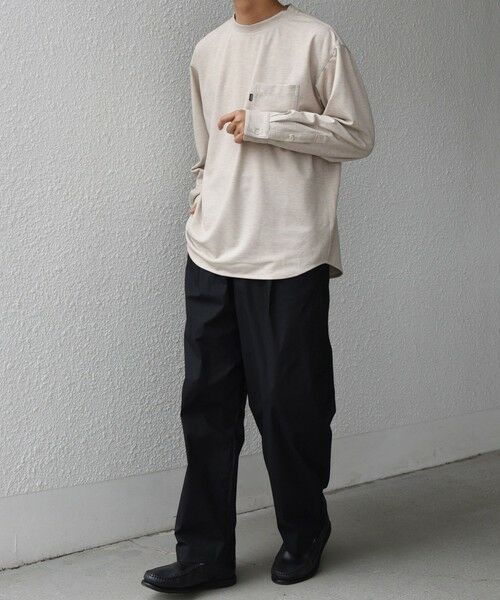 SHIPS / シップス Tシャツ | SHIPS any: 360° THE CIRCLE STRETCH ジャガード ジャージー ポケット Tシャツ(ロンT/セットアップ対応)◇ | 詳細10