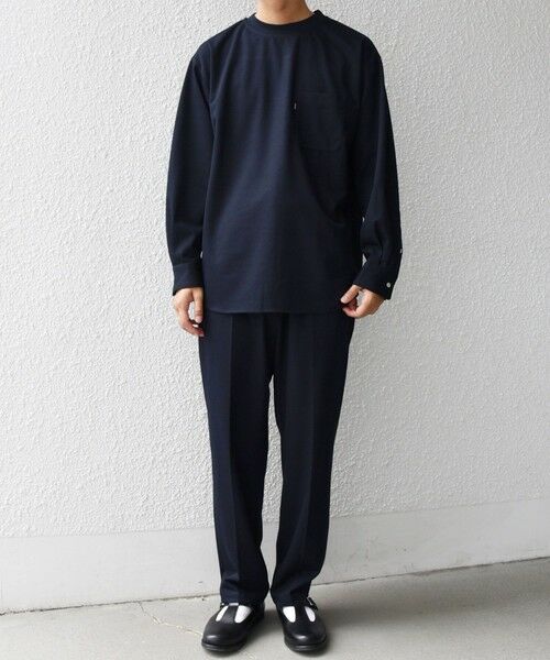 SHIPS / シップス Tシャツ | SHIPS any: 360° THE CIRCLE STRETCH ジャガード ジャージー ポケット Tシャツ(ロンT/セットアップ対応)◇ | 詳細17