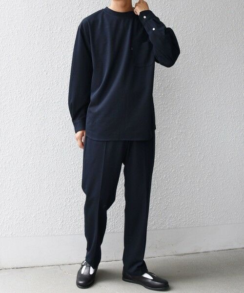 SHIPS / シップス Tシャツ | SHIPS any: 360° THE CIRCLE STRETCH ジャガード ジャージー ポケット Tシャツ(ロンT/セットアップ対応)◇ | 詳細18