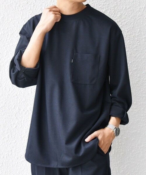 SHIPS / シップス Tシャツ | SHIPS any: 360° THE CIRCLE STRETCH ジャガード ジャージー ポケット Tシャツ(ロンT/セットアップ対応)◇ | 詳細19