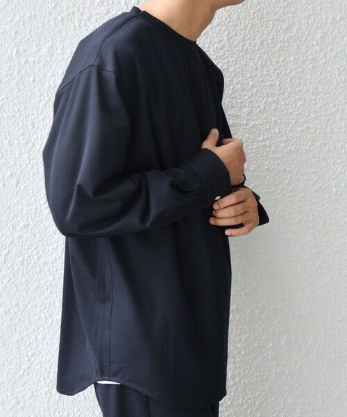 SHIPS / シップス Tシャツ | SHIPS any: 360° THE CIRCLE STRETCH ジャガード ジャージー ポケット Tシャツ(ロンT/セットアップ対応)◇ | 詳細21