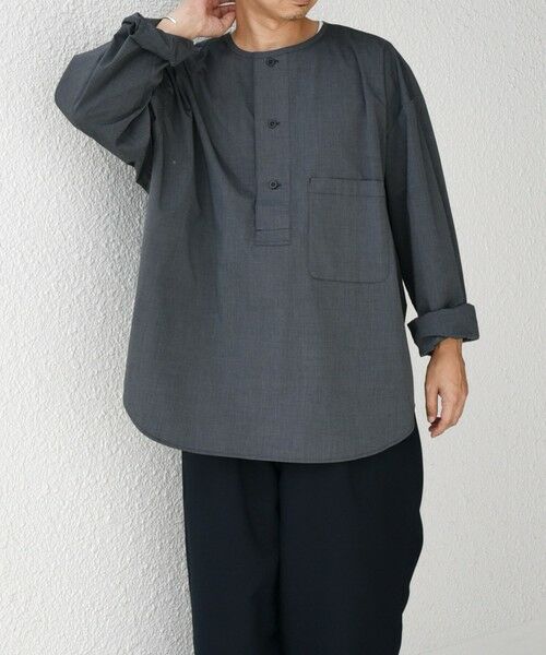 SHIPS / シップス シャツ・ブラウス | SHIPS any: オーバーサイズ コットン スリーピング シャツ◇(ダークグレー)