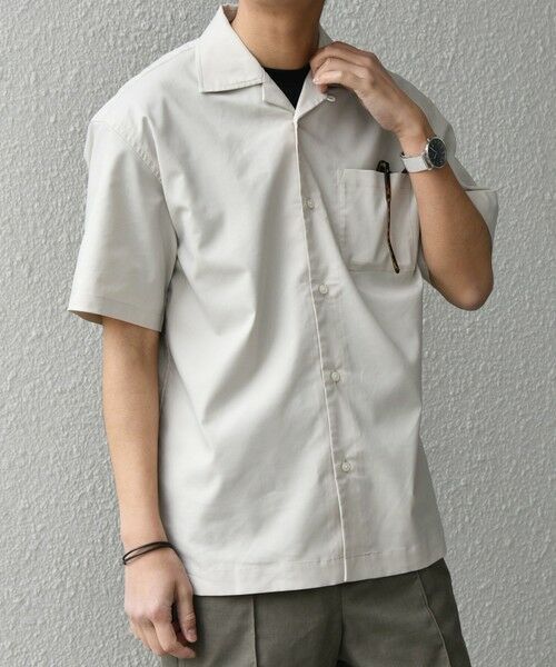 SHIPS / シップス シャツ・ブラウス | SHIPS any:〈接触冷感/遮熱等〉ハイブリッドリネン オープンカラー シャツ(セットアップ対応)◇ | 詳細3