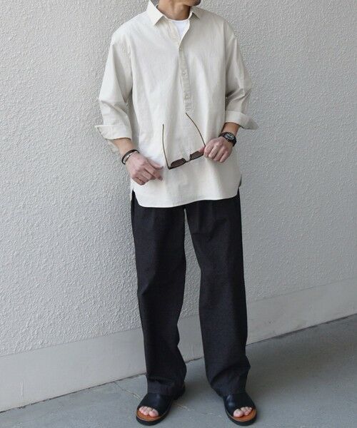 SHIPS / シップス シャツ・ブラウス | SHIPS any:〈洗濯機可能〉コットン/リネン 7分袖 スキッパー プルオーバー シャツ 25SS◇ | 詳細1