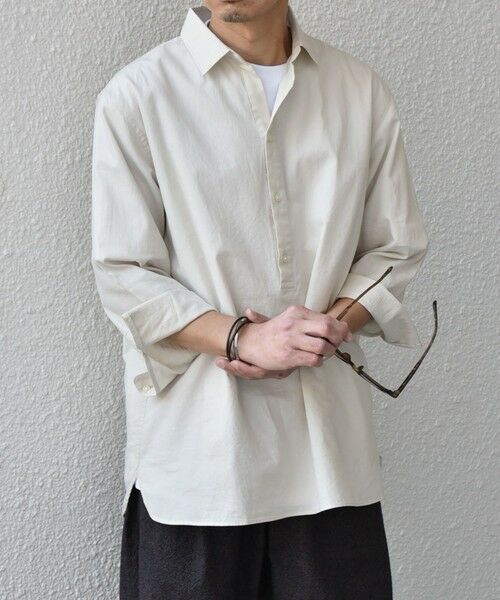 SHIPS / シップス シャツ・ブラウス | SHIPS any:〈洗濯機可能〉コットン/リネン 7分袖 スキッパー プルオーバー シャツ 25SS◇ | 詳細3