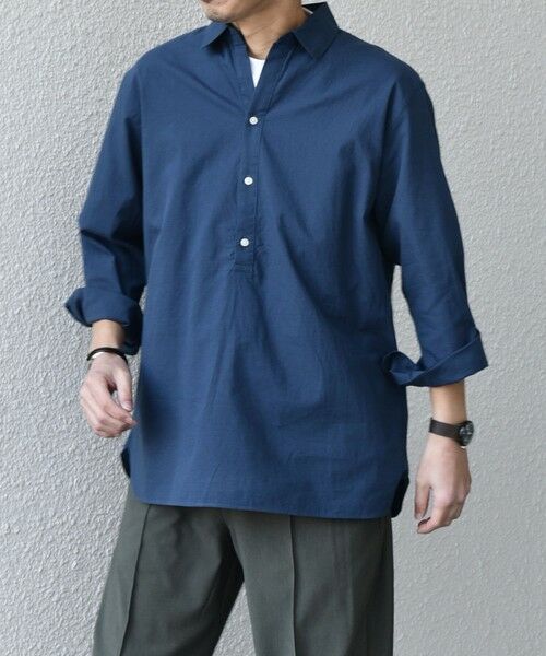 SHIPS / シップス シャツ・ブラウス | SHIPS any:〈洗濯機可能〉コットン/リネン 7分袖 スキッパー プルオーバー シャツ 25SS◇ | 詳細30