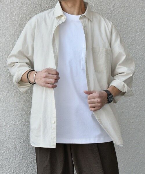 SHIPS / シップス シャツ・ブラウス | SHIPS any:〈洗濯機可能〉コットン/リネン 7分袖 レギュラー シャツ 25SS◇ | 詳細3