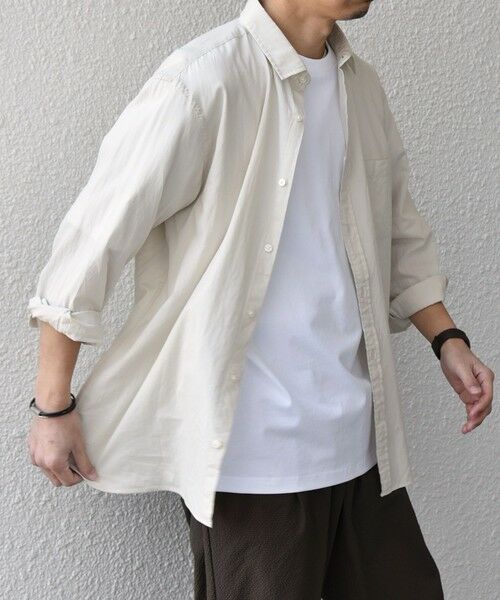 SHIPS / シップス シャツ・ブラウス | SHIPS any:〈洗濯機可能〉コットン/リネン 7分袖 レギュラー シャツ 25SS◇ | 詳細4