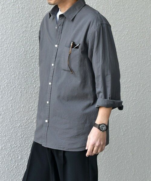 SHIPS / シップス シャツ・ブラウス | SHIPS any:〈洗濯機可能〉コットン/リネン 7分袖 レギュラー シャツ 25SS◇ | 詳細11