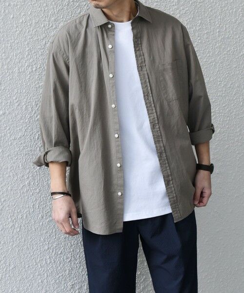 SHIPS / シップス シャツ・ブラウス | SHIPS any:〈洗濯機可能〉コットン/リネン 7分袖 レギュラー シャツ 25SS◇ | 詳細17