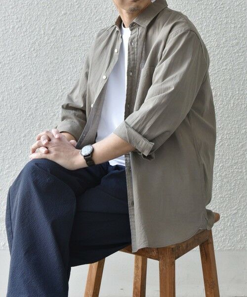 SHIPS / シップス シャツ・ブラウス | SHIPS any:〈洗濯機可能〉コットン/リネン 7分袖 レギュラー シャツ 25SS◇ | 詳細18