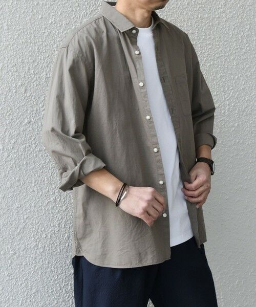 SHIPS / シップス シャツ・ブラウス | SHIPS any:〈洗濯機可能〉コットン/リネン 7分袖 レギュラー シャツ 25SS◇ | 詳細19