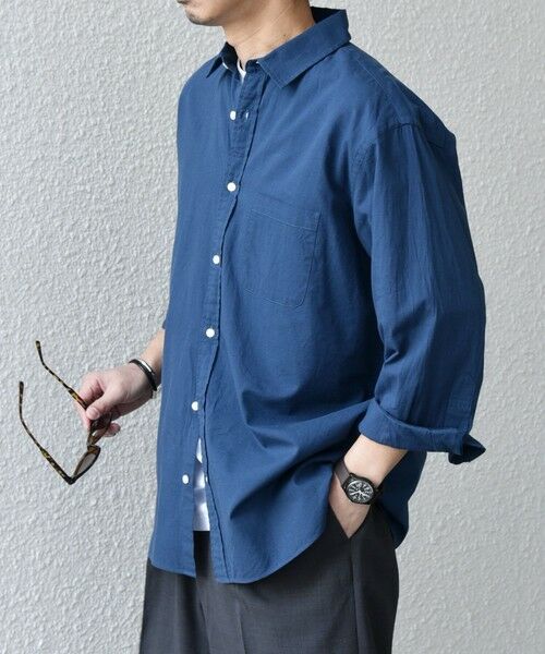 SHIPS / シップス シャツ・ブラウス | SHIPS any:〈洗濯機可能〉コットン/リネン 7分袖 レギュラー シャツ 25SS◇ | 詳細25