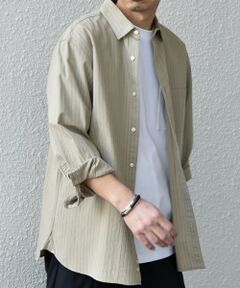 SHIPS / シップス シャツ・ブラウス | SHIPS any:〈洗濯機可能〉コットン/リネン ストライプ ７分袖 レギュラー シャツ◇