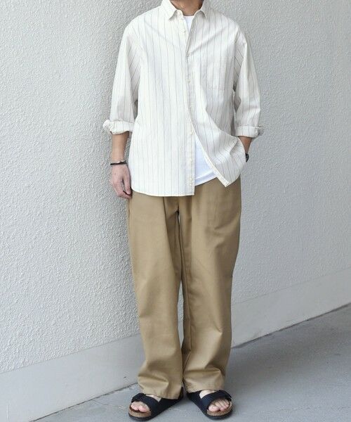 SHIPS / シップス シャツ・ブラウス | SHIPS any:〈洗濯機可能〉コットン/リネン ストライプ ７分袖 レギュラー シャツ◇ | 詳細1
