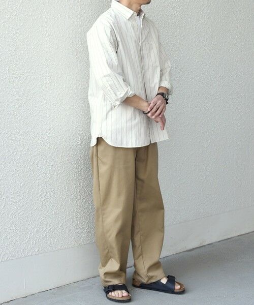 SHIPS / シップス シャツ・ブラウス | SHIPS any:〈洗濯機可能〉コットン/リネン ストライプ ７分袖 レギュラー シャツ◇ | 詳細2