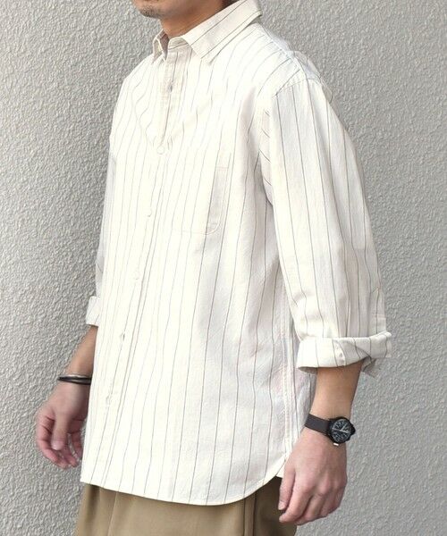 SHIPS / シップス シャツ・ブラウス | SHIPS any:〈洗濯機可能〉コットン/リネン ストライプ ７分袖 レギュラー シャツ◇ | 詳細4