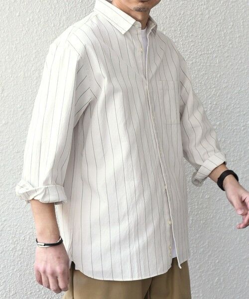 SHIPS / シップス シャツ・ブラウス | SHIPS any:〈洗濯機可能〉コットン/リネン ストライプ ７分袖 レギュラー シャツ◇ | 詳細5