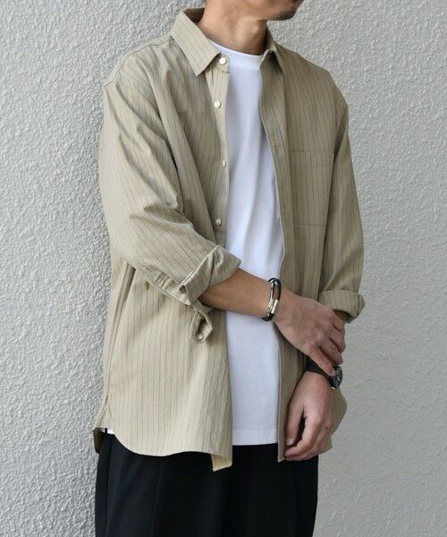 SHIPS / シップス シャツ・ブラウス | SHIPS any:〈洗濯機可能〉コットン/リネン ストライプ ７分袖 レギュラー シャツ◇ | 詳細12