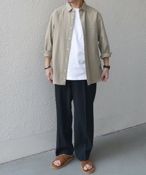 SHIPS / シップス シャツ・ブラウス | SHIPS any:〈洗濯機可能〉コットン/リネン ストライプ ７分袖 レギュラー シャツ◇ | 詳細8