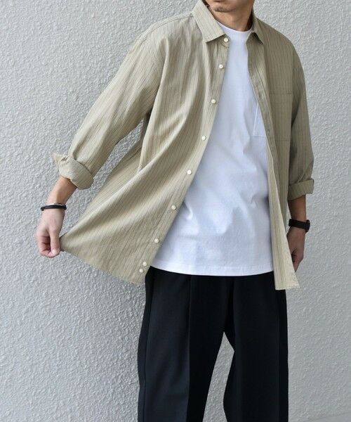 SHIPS / シップス シャツ・ブラウス | SHIPS any:〈洗濯機可能〉コットン/リネン ストライプ ７分袖 レギュラー シャツ◇ | 詳細10