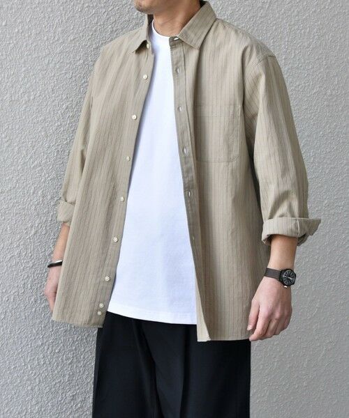 SHIPS / シップス シャツ・ブラウス | SHIPS any:〈洗濯機可能〉コットン/リネン ストライプ ７分袖 レギュラー シャツ◇ | 詳細11