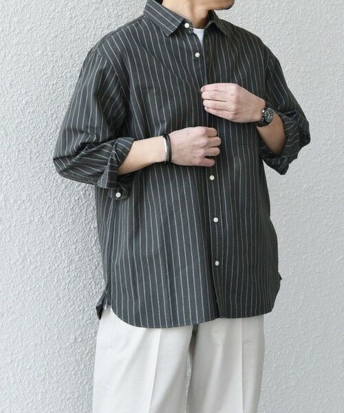 SHIPS / シップス シャツ・ブラウス | SHIPS any:〈洗濯機可能〉コットン/リネン ストライプ ７分袖 レギュラー シャツ◇ | 詳細22