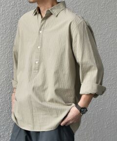 SHIPS / シップス シャツ・ブラウス | SHIPS any:〈洗濯機可能〉コットン/リネン 7分袖  ストライプ スキッパー プルオーバー シャツ◇