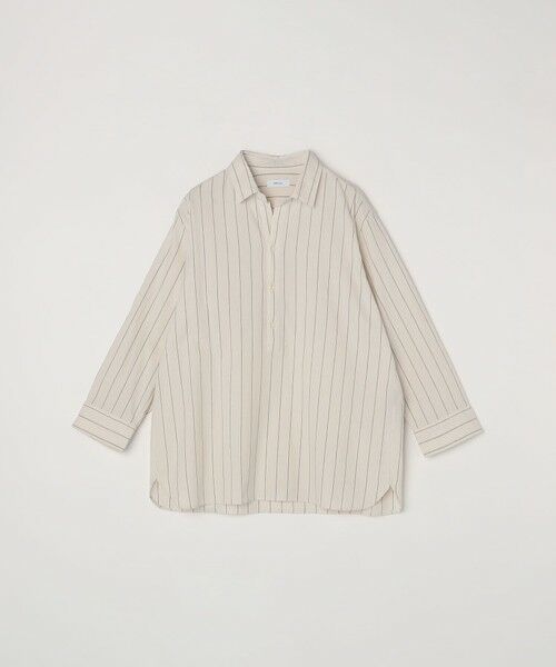 SHIPS / シップス シャツ・ブラウス | SHIPS any:〈洗濯機可能〉コットン/リネン 7分袖 ストライプ スキッパー プルオーバー シャツ◇ | 詳細7