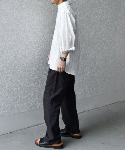 SHIPS / シップス シャツ・ブラウス | SHIPS any:〈洗濯機可能〉コットン/リネン 7分袖 ストライプ スキッパー プルオーバー シャツ◇ | 詳細3