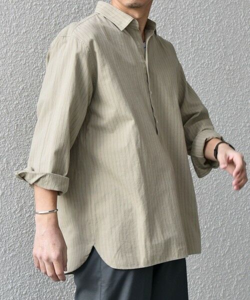 SHIPS / シップス シャツ・ブラウス | SHIPS any:〈洗濯機可能〉コットン/リネン 7分袖 ストライプ スキッパー プルオーバー シャツ◇ | 詳細13