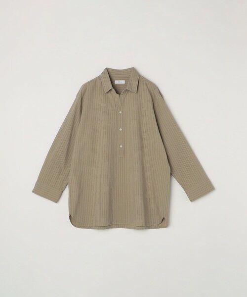 SHIPS / シップス シャツ・ブラウス | SHIPS any:〈洗濯機可能〉コットン/リネン 7分袖 ストライプ スキッパー プルオーバー シャツ◇ | 詳細14